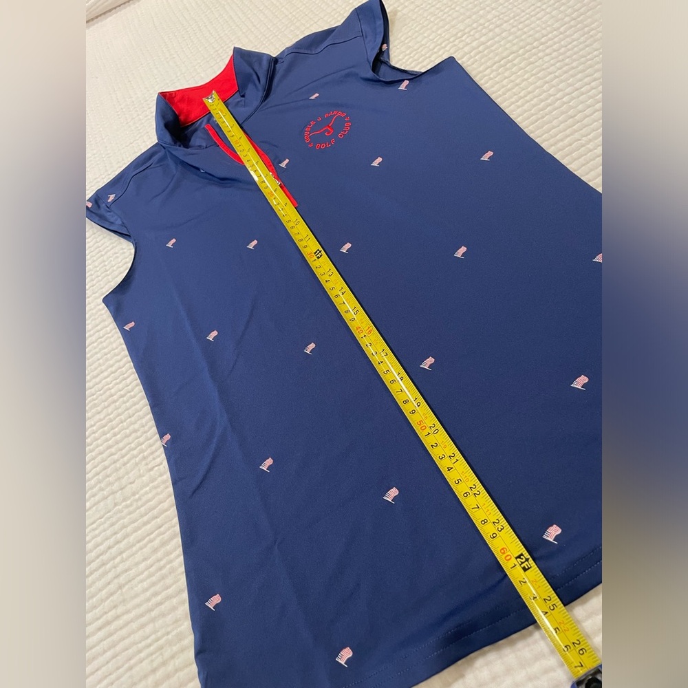 SanSoleil SolCOOL Flag Day quarter zip top. UV 50 Protection. Size S - Picture 5 of 7